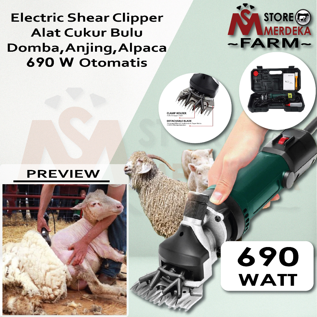 Alat Cukur Bulu Domba Otomatis Electric Sheep Shearing Clipper 690Watt