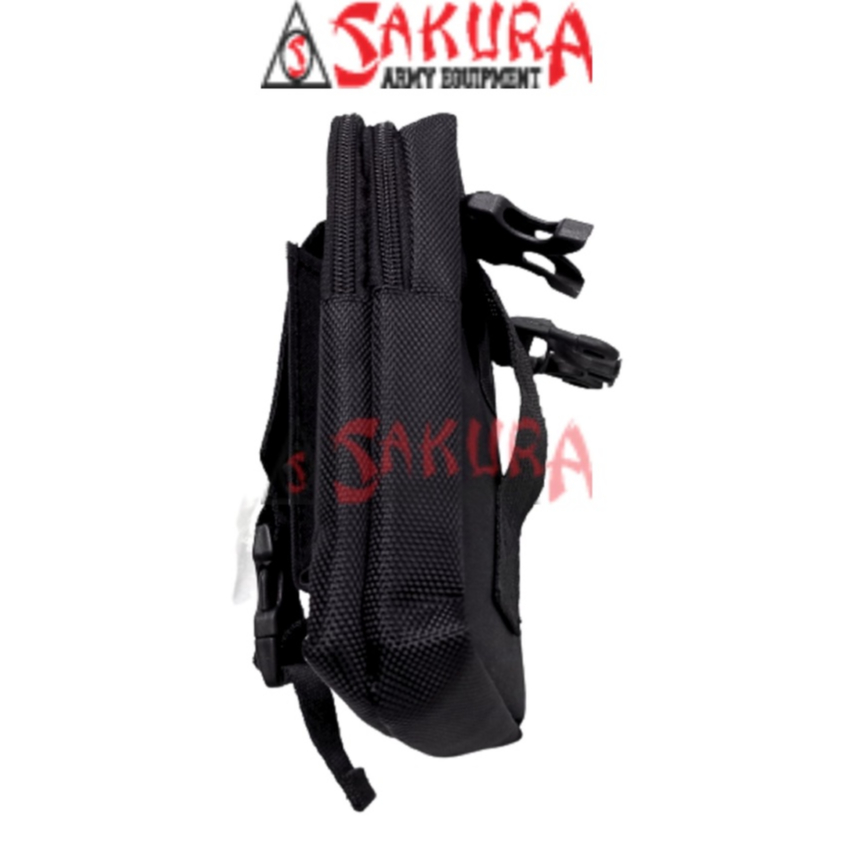 Sarung Hp Tactical Tempat Hp Slingbag Tas Pinggang Hitam