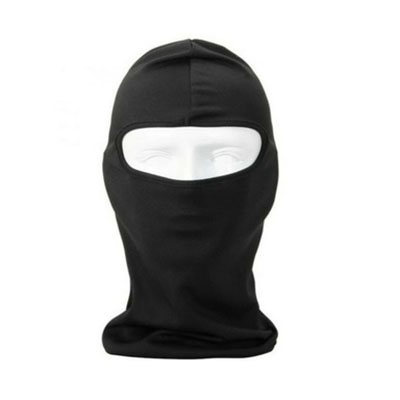 Masker Buff Ninja Full Face Balaclava Spandex Hitam Polos / Masker Motor Helm / TS-120