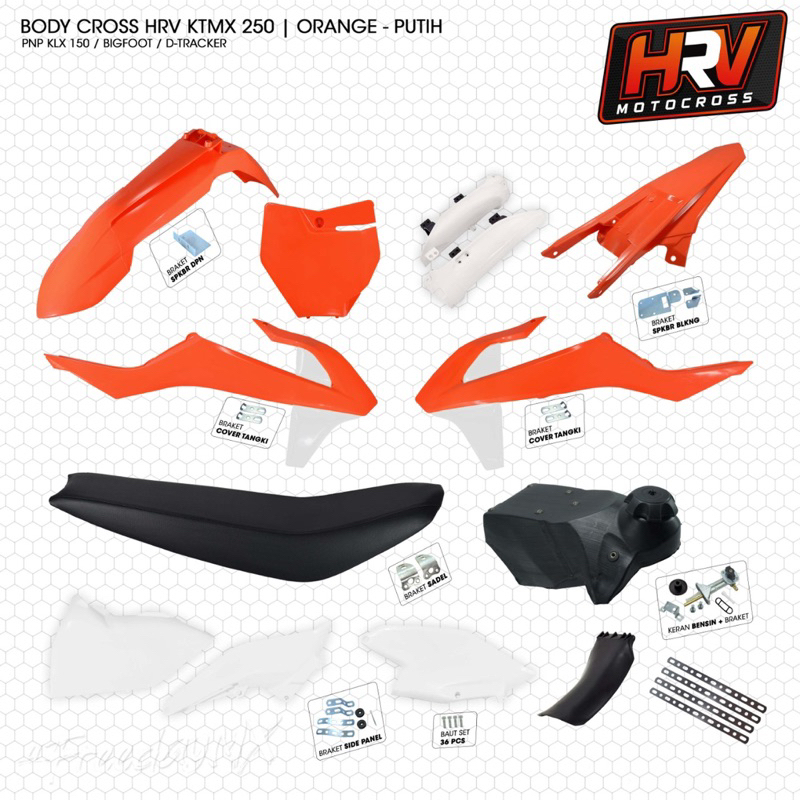 BODY SET KTM 250 HRV RACING PNP KLX 150 DTRACKER