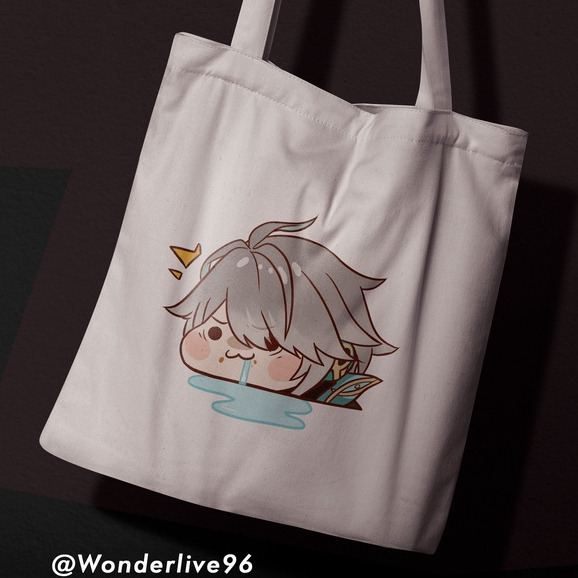 Totebag Genshin Chibi Impact strap