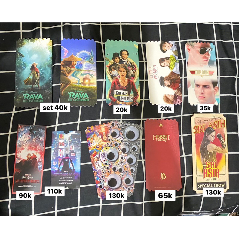 Collectible Ticket dr strange spiderman no way home enola holmes raya sri asih the hobbit everything