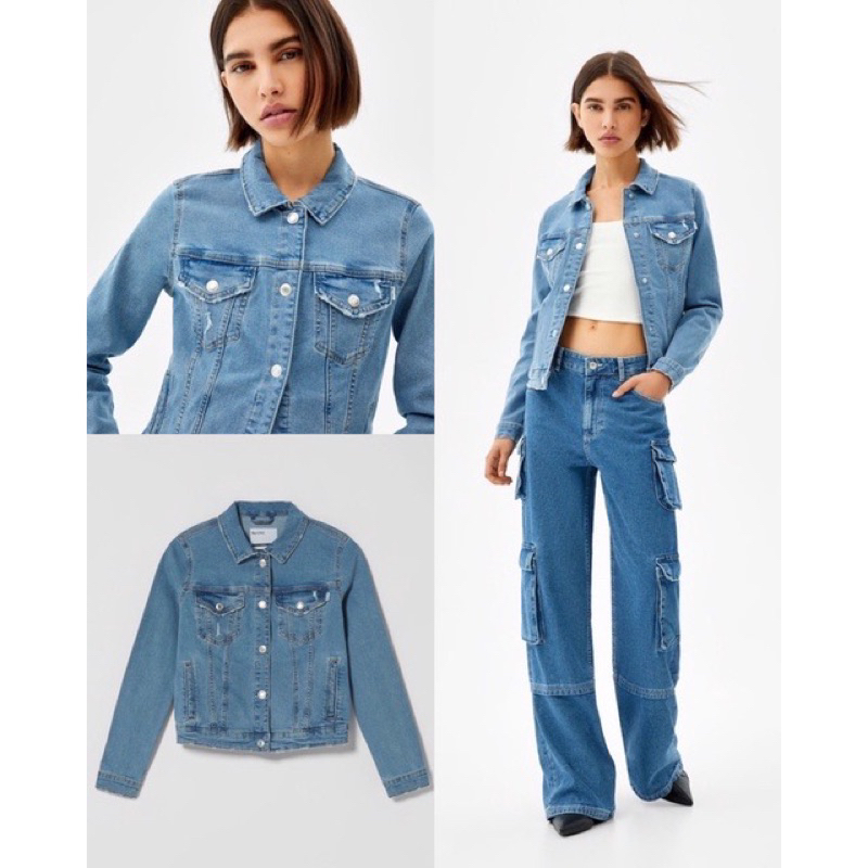 Bershka Denim Jacket Jeans Wanita