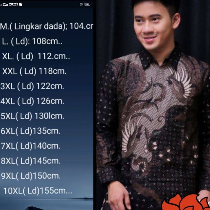 BATIK JUMBO | KEMEJA BATIK PRIA BIG SIZE LENGAN PANJANG || SIZE M L XL XXL XXXL XXXXL XXXXXL