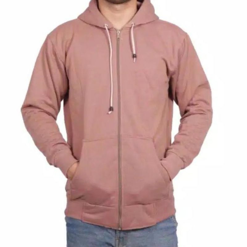 Hoodiee zipper polos pria wanita size M-L-XL-XXL-XXXL