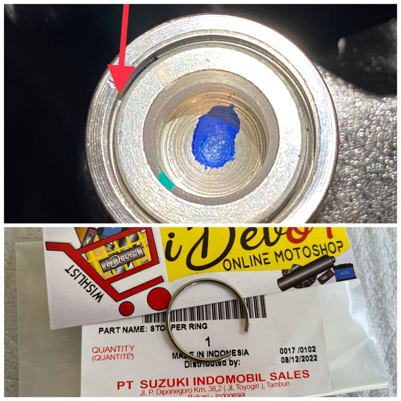Klip Kawat Snap Ring Stopper Tutup Shock Depan Satria Fu Fi Raider Fi SGP
