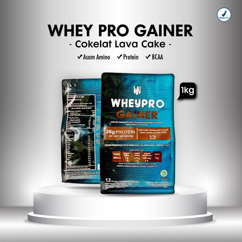 Wheypro Weight Gainer Nutrition 1kg Coklat Lava Cake