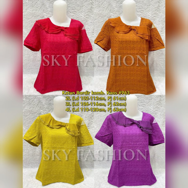 BLOUSE KATUN BORDIR IMPORT/ ATASAN KATUN BOLONG IMPORT
