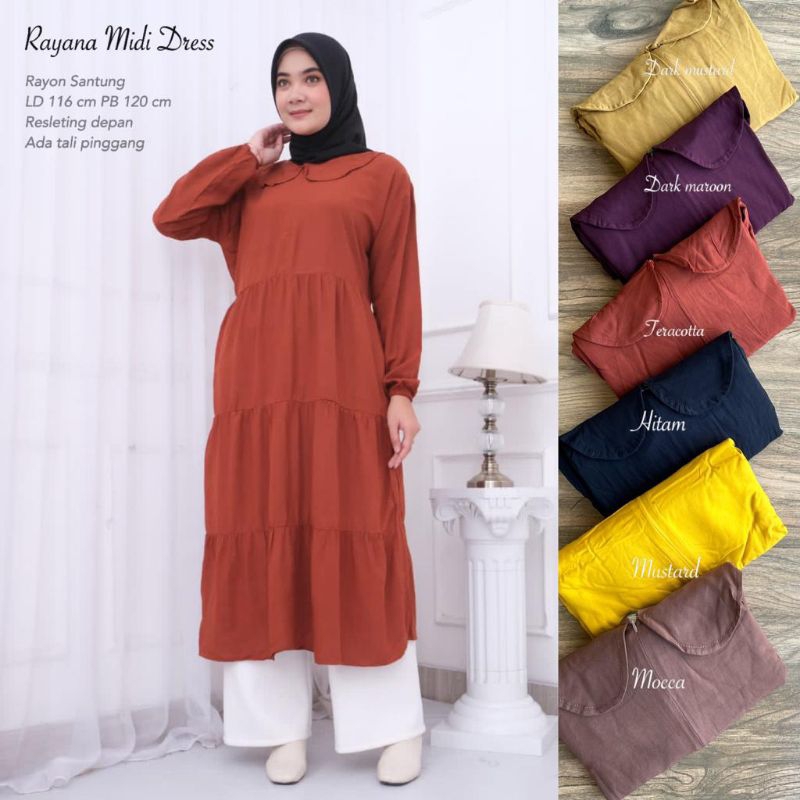 Midi rayon - RAYANA MIDI DRESS //JF573