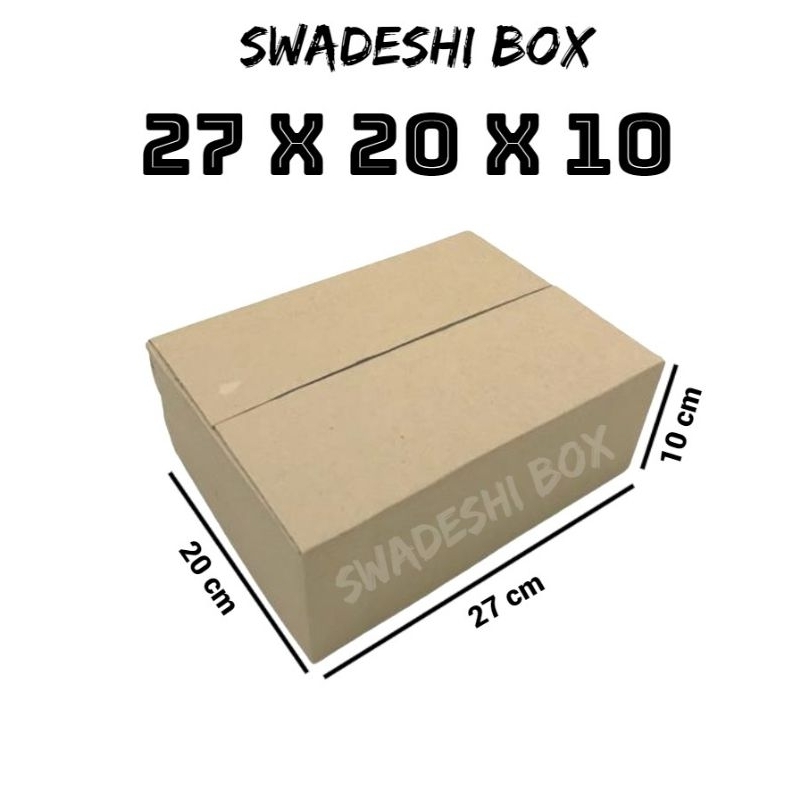 

kardus/karton/box uk. 27x20x10 cm untuk packing singlewall polos