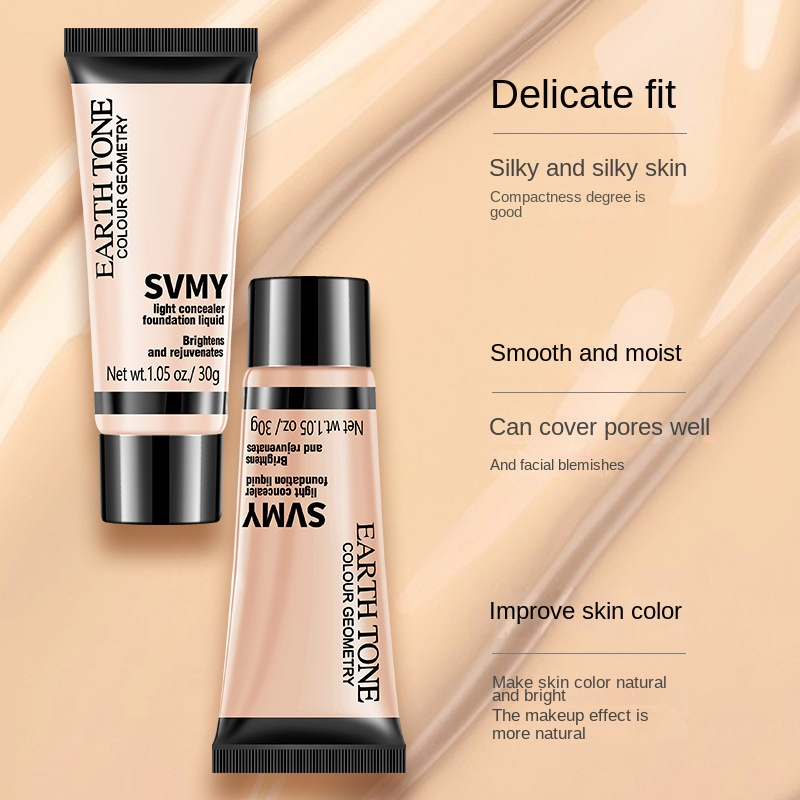 SVMY 3 Warna Foundation Cair Matte Poreless Liquid Foundation Dengan Pelembab Full Coverage 30gr