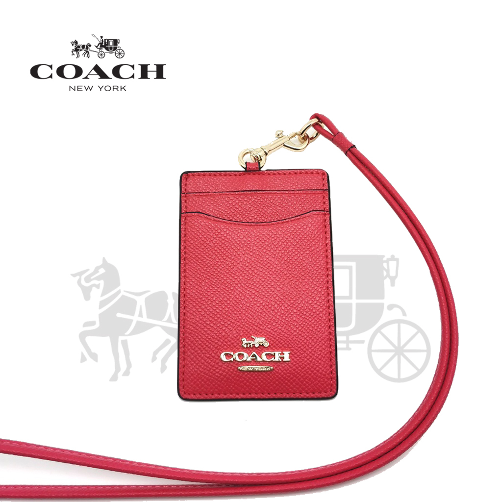 

Coach Logo Metal Arrow Lanyard || Name Tag || ID Card Holder Blue gold 100% Asli