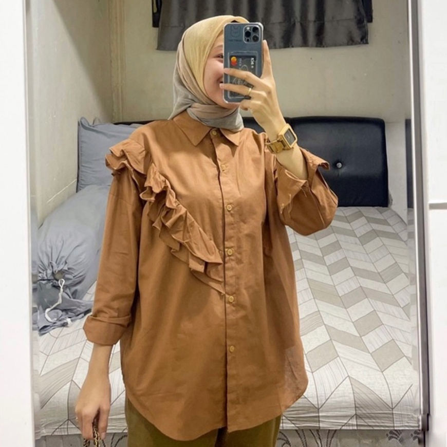 LENNY TOP BLOUSE RAYON // MARTA KEMEJA REMPEL SAMPING