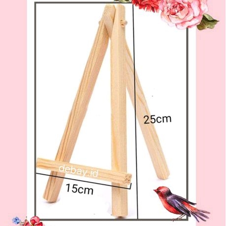 Wooden Easel Tripod/Stand Kanvas lukis/Stand fhoto/Tempat Lukis 15x25cm