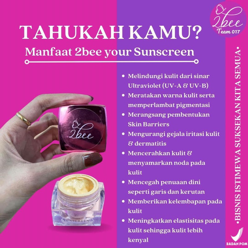 2bee your sunscreen