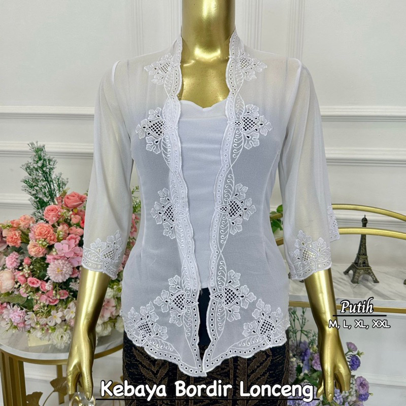 Kebaya Bordir Lonceng/ Kebaya Bali Bagus Murah
