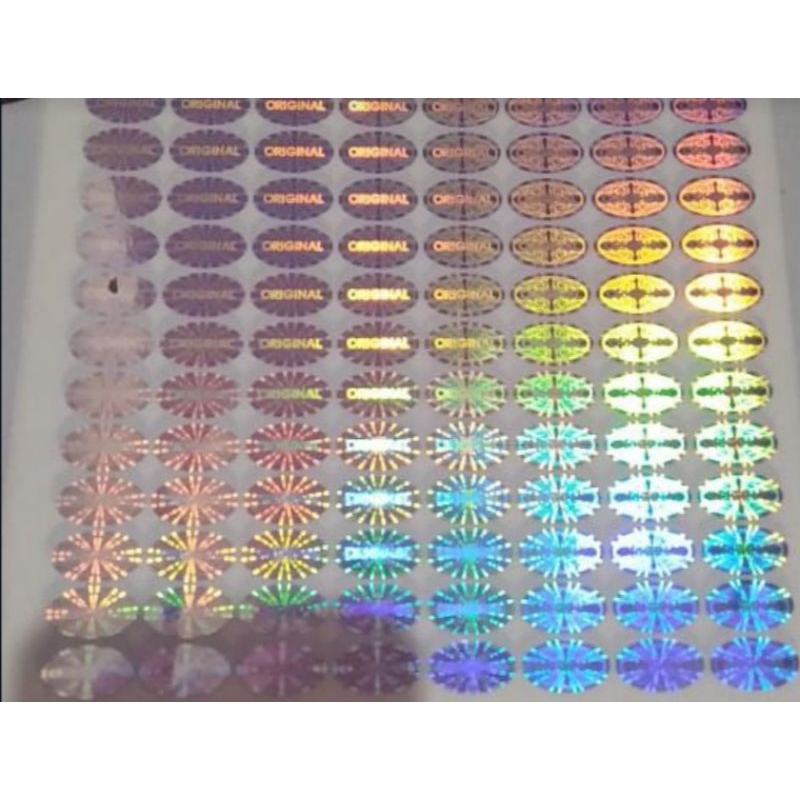 

stiker hologram original oval