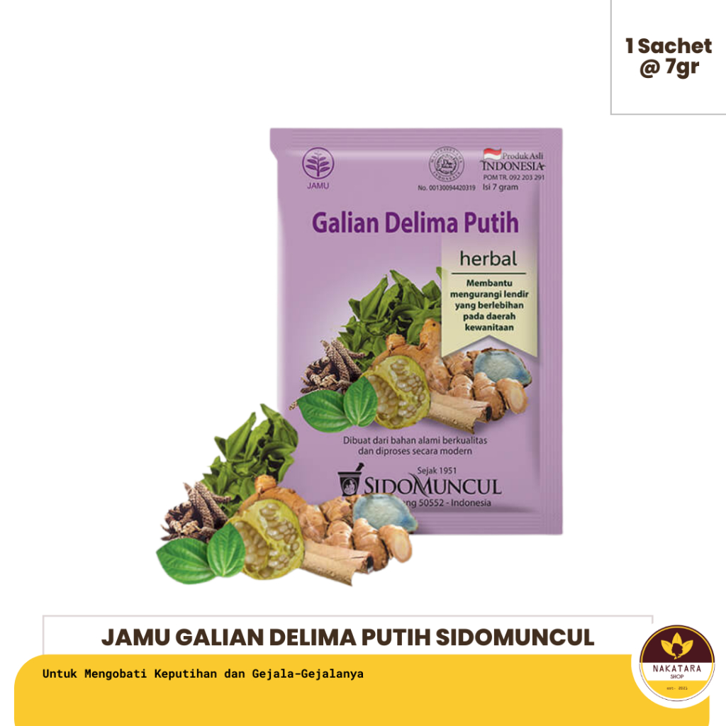 

JAMU GALIAN DELIMA PUTIH SIDO MUNCUL ISI 10 SACHET SERBUK