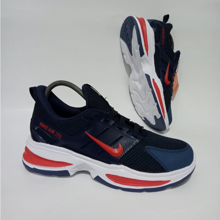 sepatu joging terbaru warna nevi merah sepatu running kekinian sepatu sport pria dan wanita