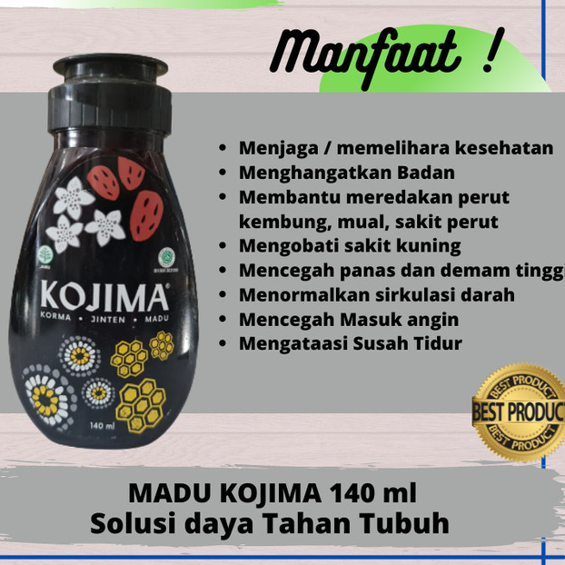 

KOJIMA Korma, Jinten (Habbatussauda) dan Madu isi 140 ml
