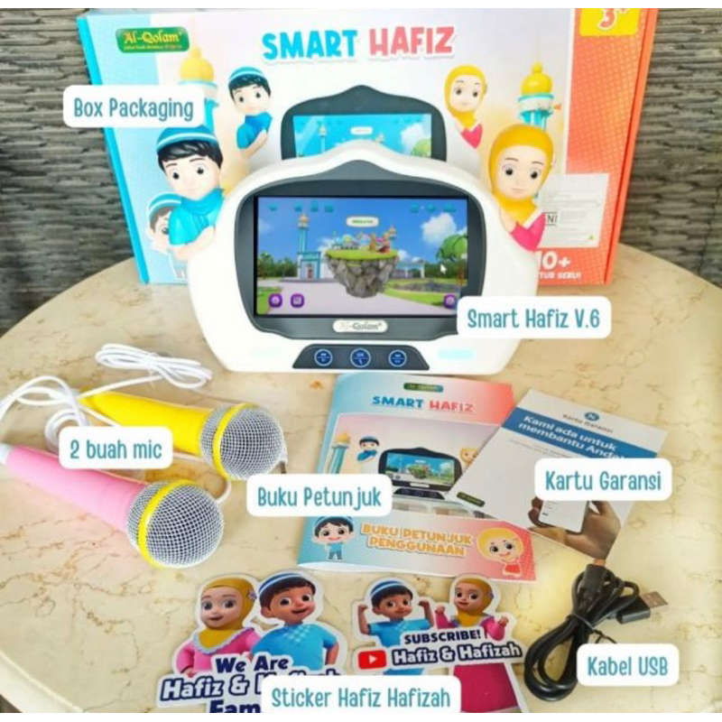 Smart Hafiz Versi 6 New Al-Qolam Touchscreen Original, USB hafiz Hafizah, Tas Ori, Cute Camera Garansi V 4 /V 1 Promo