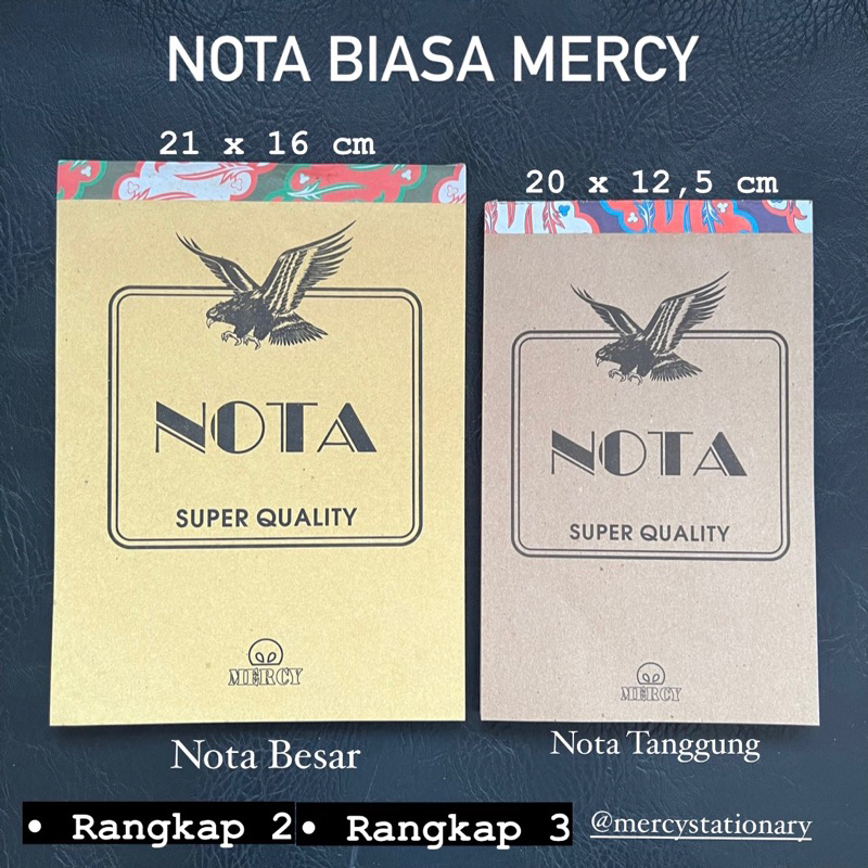 

Nota Besar Mercy Nota Tanggung Biasa Rangkap 2 Rangkap 3 Mercy Nota Olshop Kontan