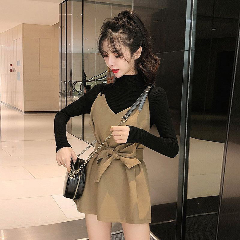 Korean Style Suspender Skirt two-piece set M302