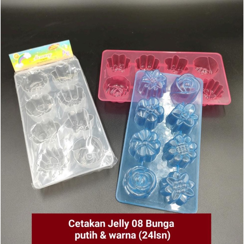 Cetakan Jelly Puding Coklat Kue Putu Agar-Agar Bunga 8 Motif