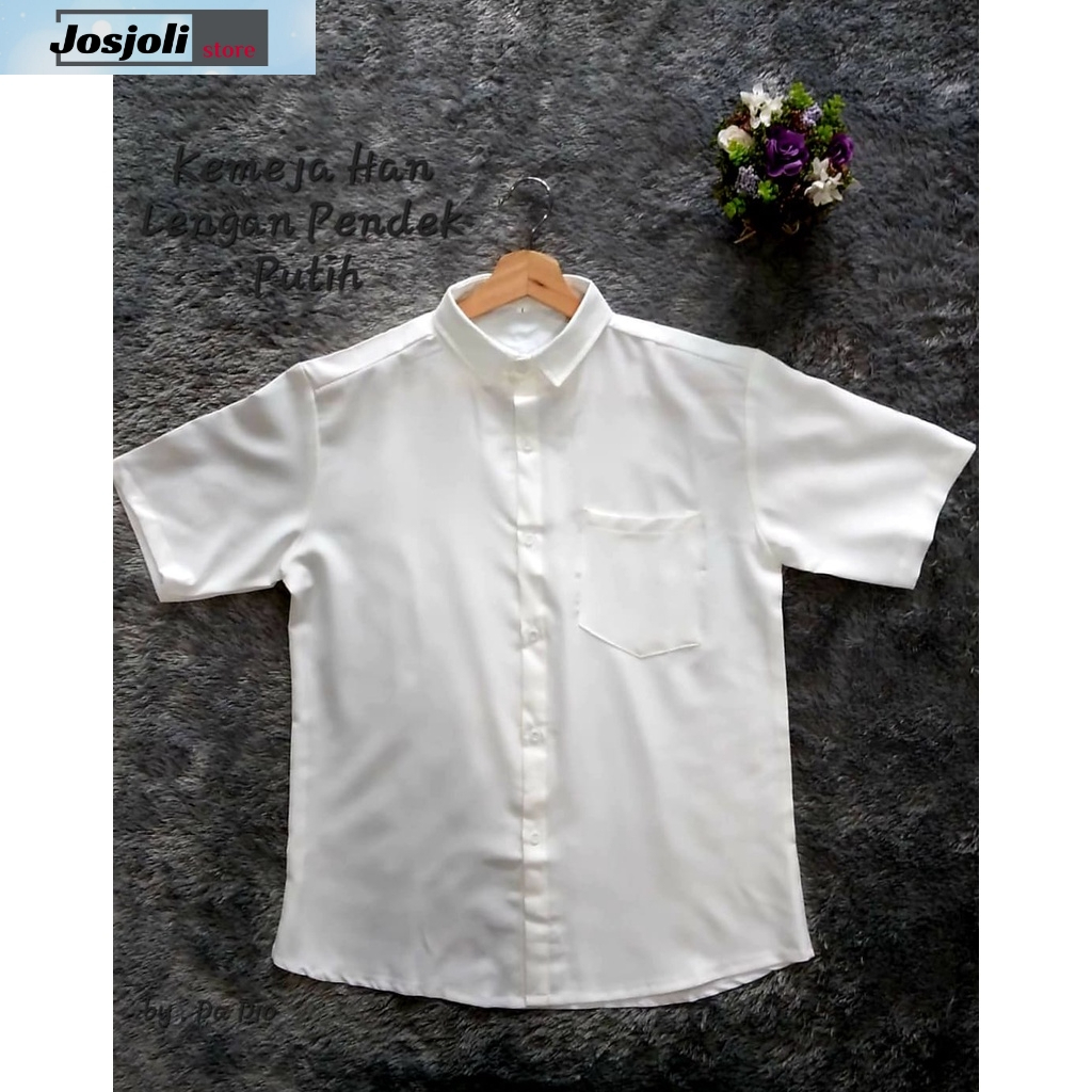 JOSJOLI_STORE/Kemeja HAN Size M L XL XXL/Kemeja Pria Dewasa Lengan Pendek/Realpict