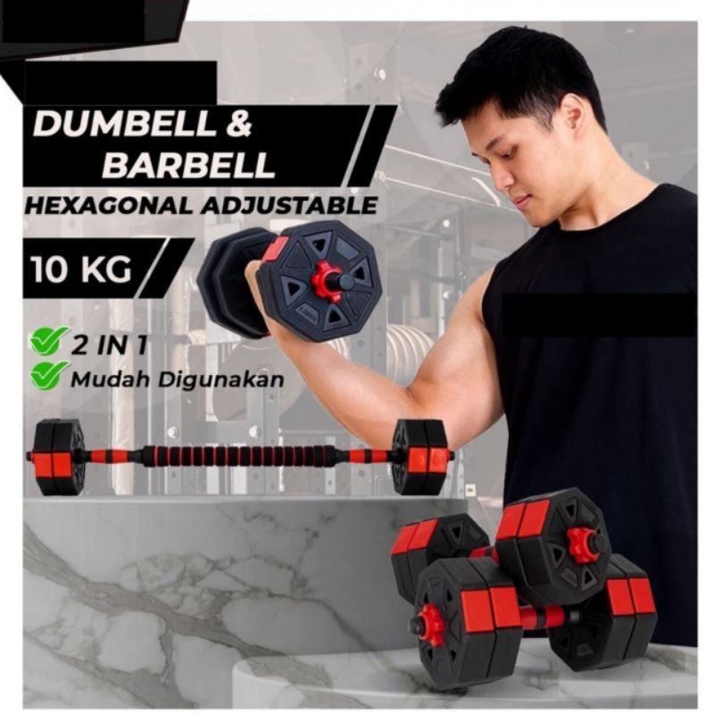 Barbel Dumbell Hexagonal 10 Kg