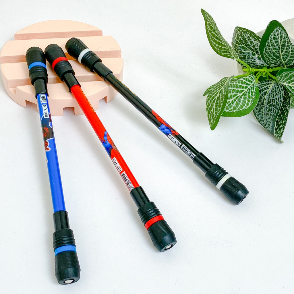 

Pen Putar Tongkat Spiderman / Pulpen Gel Putar Magnet Spinning Marvel Avengers Kartun Superhero Spiderman