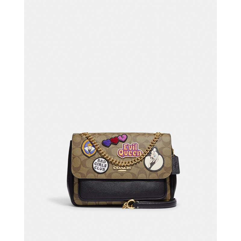 Coach Disney X Coach Klare Crossbody 25 In Signature Canvas With Patches (CC152)