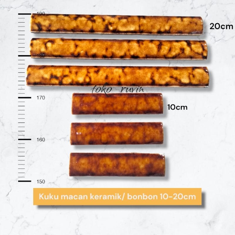 Kuku macan keramik / bonbon / kuku macan keramik 10cm / kukumacan marble 20cm