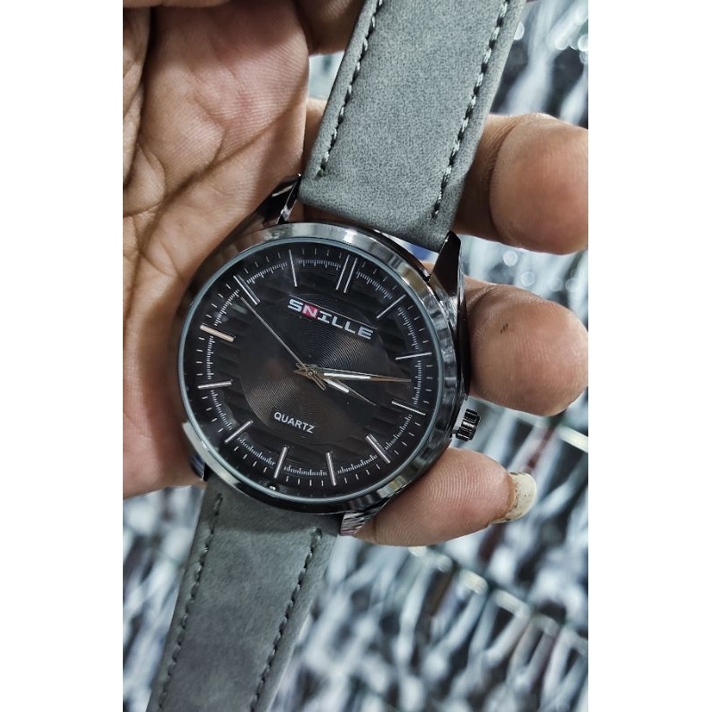 JAM TANGAN PRIA KULIT SNILLE 1010 WATERPROOF