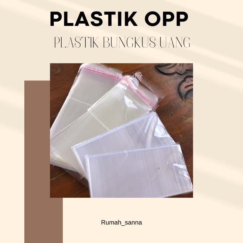 PLASTIK OPP / PLASTIK BUKET UANG / PLASTIK UANG 7x15 CM