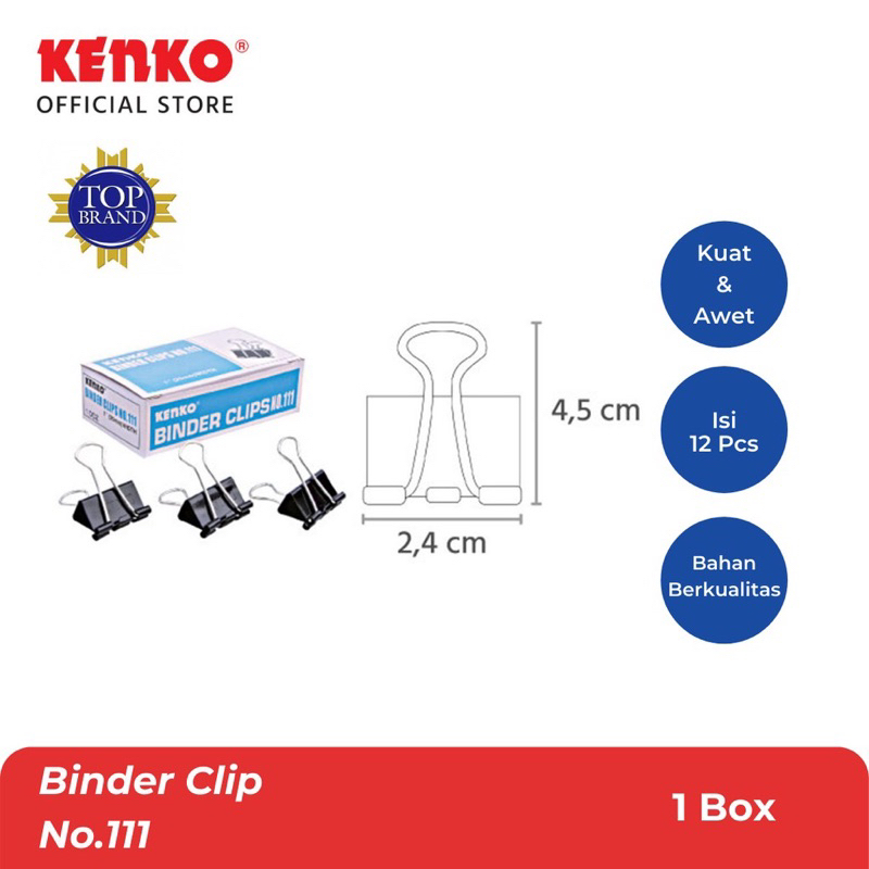 KENSHO Binder Clip Kenko No. 105 107 111 155