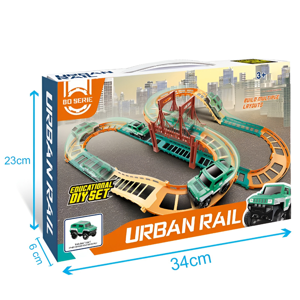 Urban Rail Track Mobil Balap | Mainan Anak Laki Laki Mobil Mobilan | Hadiah Ulang Tahun Anak Laki Laki | Mainan Terbaru 2023