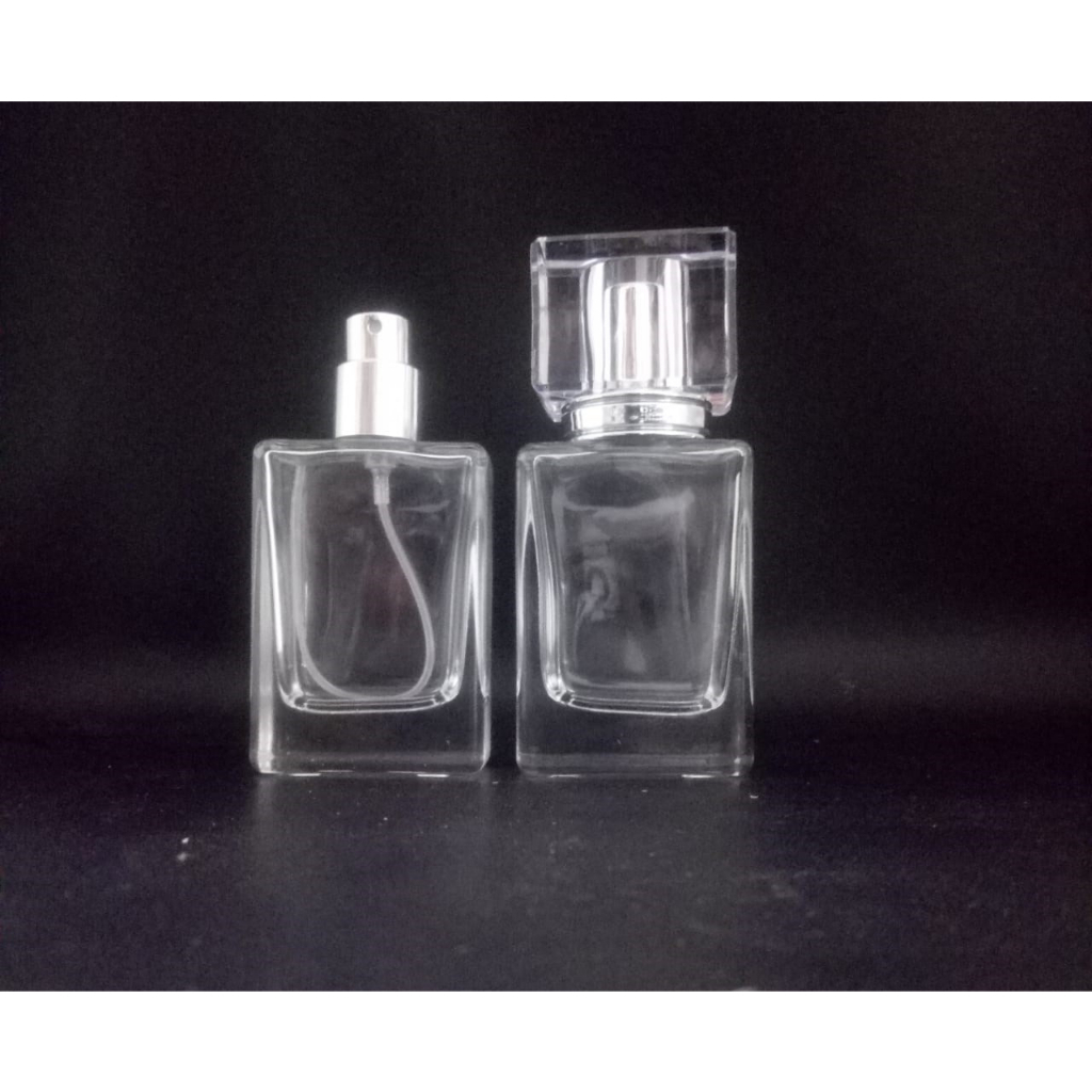 Botol Parfum V32646 30 ml semi pres silver cap crystal VCC101 cartonan