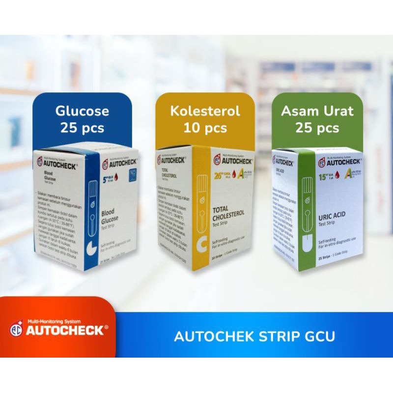 PAKET STRIP AUTOCHECK  GULA, ASAM URAT DAN  CHOLESTEROL