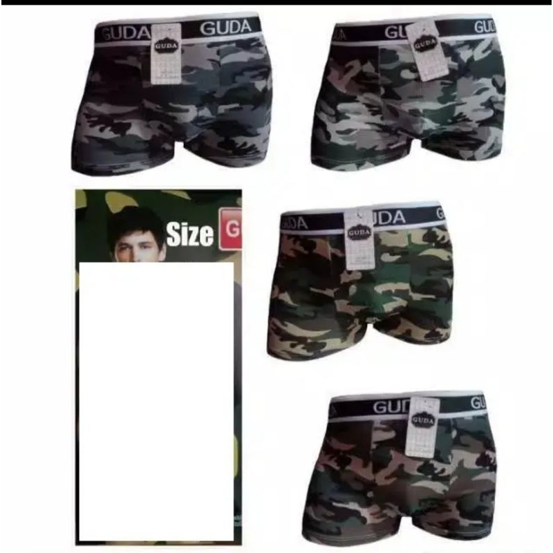 PROMO  3 PCS BOXER PRIA GUDA ARMY || CELANA DALAM BOXER PRIA || GUDA ARMY