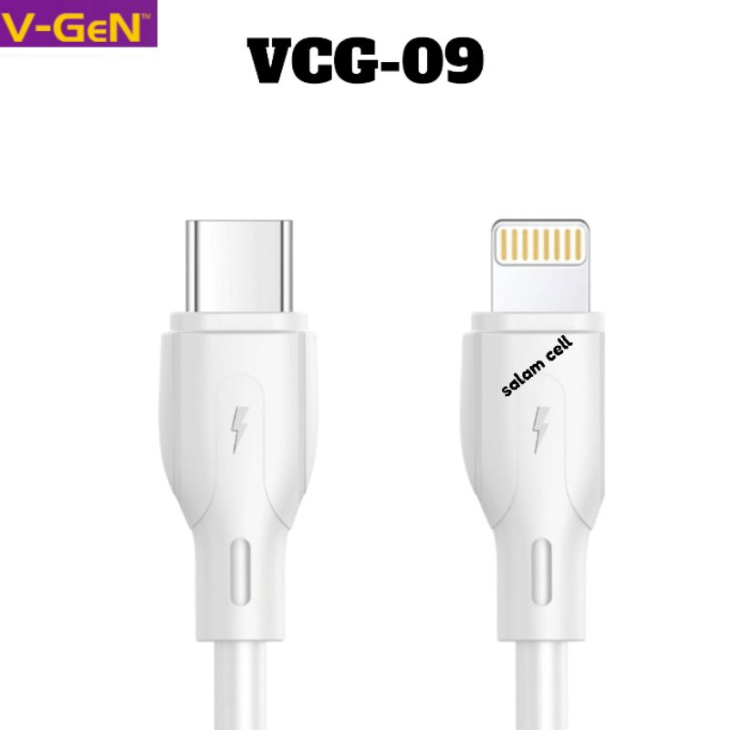 Kabel Data Type-C to iPhone V-Gen VCG-09 2.4A TYPE-C to Lightning Original Vgen Garansi Resmi