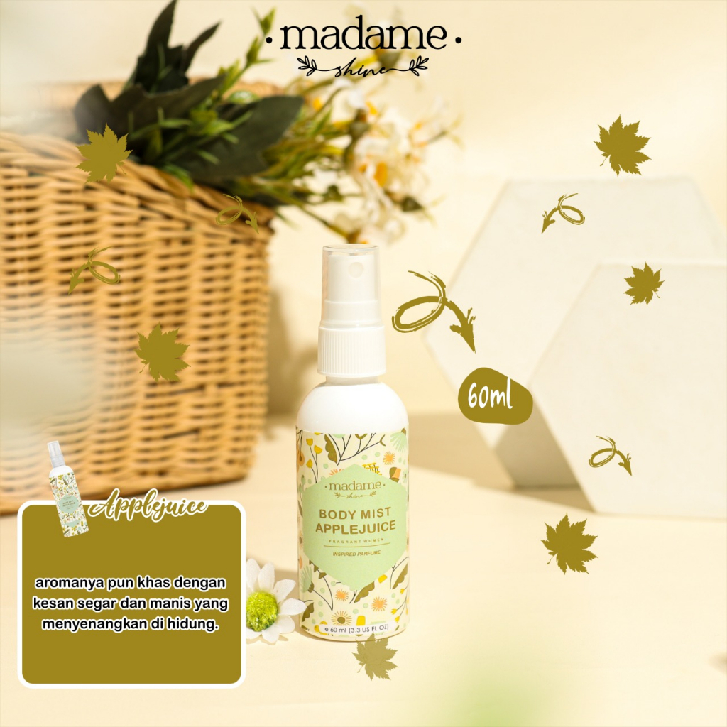 BODY MIST MADAME SHINE SERIES-BEST SELLER (APPLE JUICE)