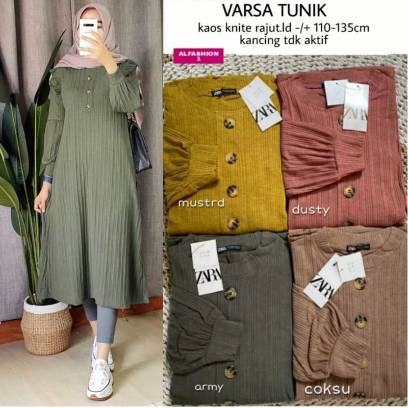 Varsa Tunik - Tunik Rajut Wanita Tangan Balon / 531-7178