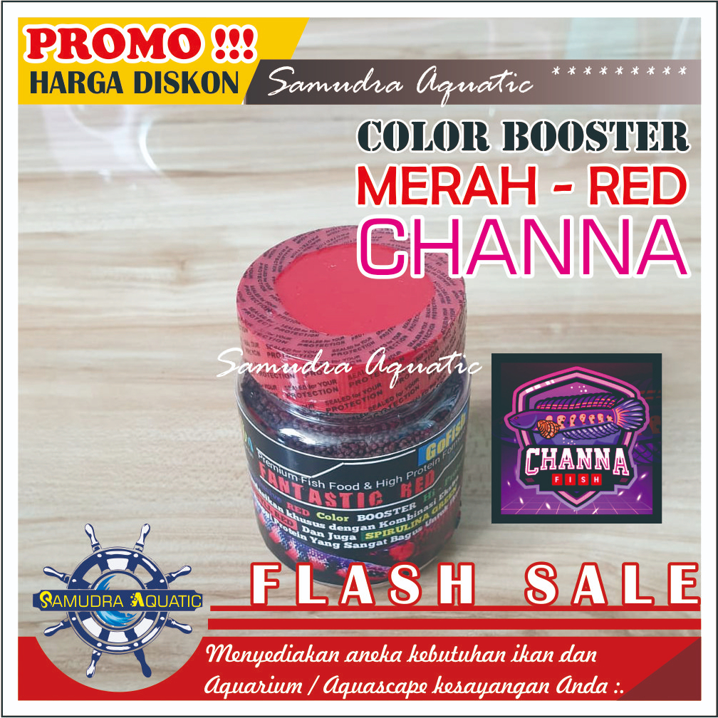 COLOUR BOOSTER Chana, Pelet Ikan Chana | Pakan Warna Chana | Cana | Channa | Pakan Ikan Predator