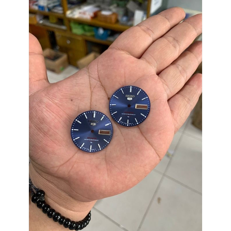 Plat dial jam tangan Seiko 5 sport Biru 7009