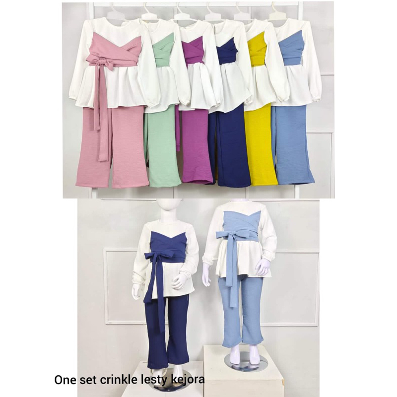 One set crinkle lesti kejora