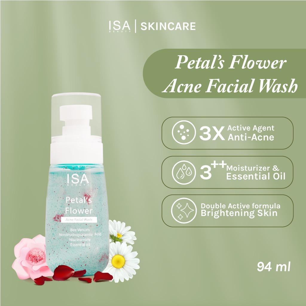 ISA Beauty Acne Facial Wash Petal's Flower 94ml Sabun Wajah Berjerawat