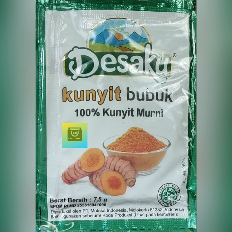 

Desaku kunyit bubuk 7,5 g / ecer / bijian