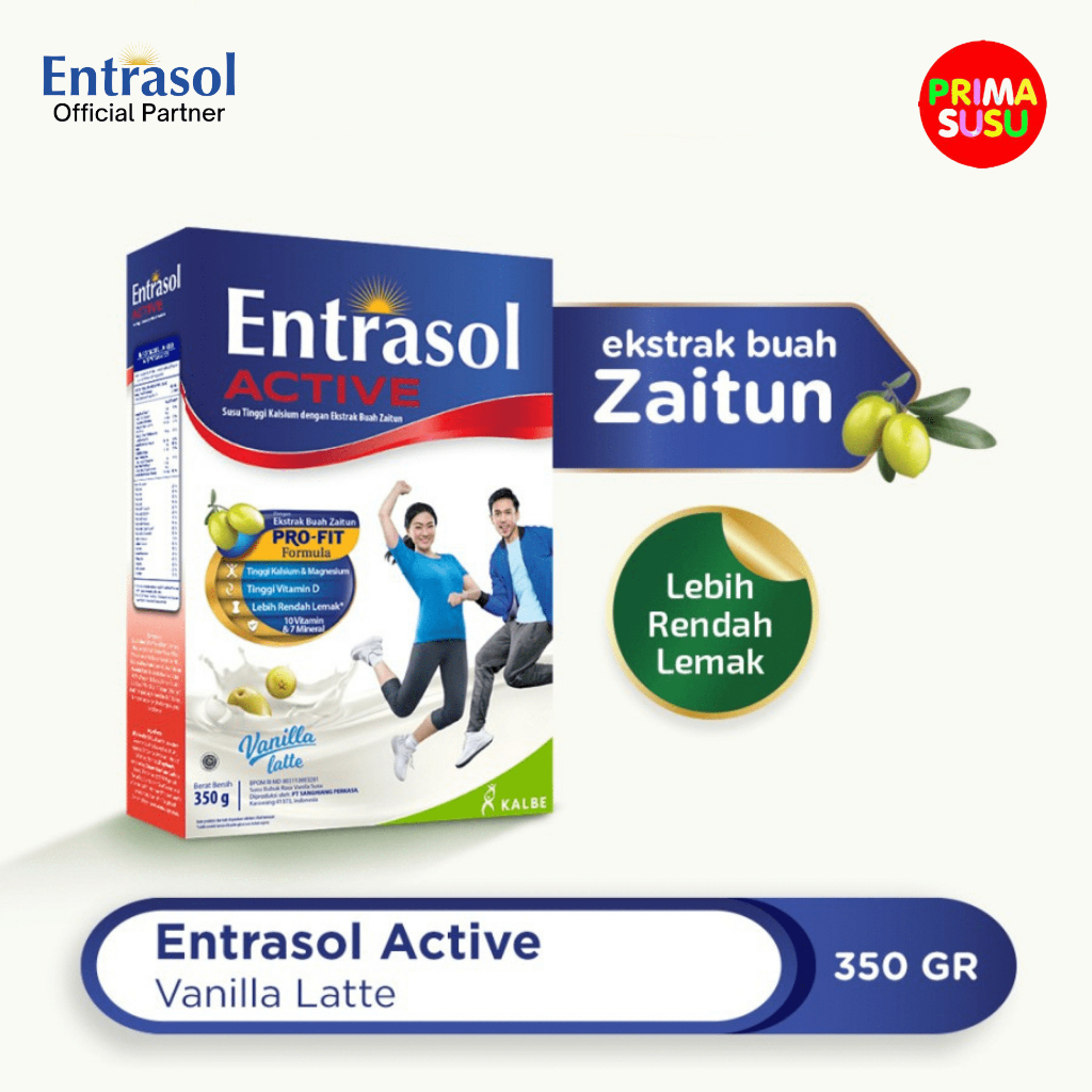 Entrasol Active 350 Gr, Cokelat, Mochaccino, Vanila