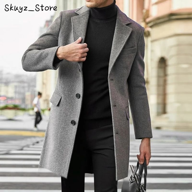 Jubah Blazer Pria Jas Blazer Pria Long Coat